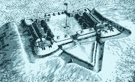 Rendering of Fort Miamis in 1794
