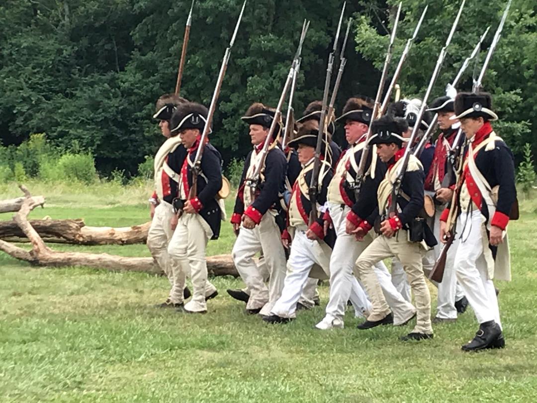 Legion marching during a Battle of Fallen Timbers reenactment