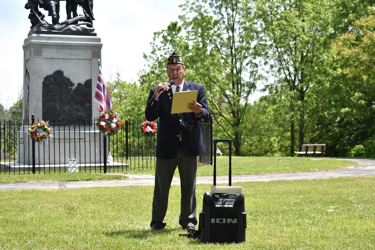 man giving speech