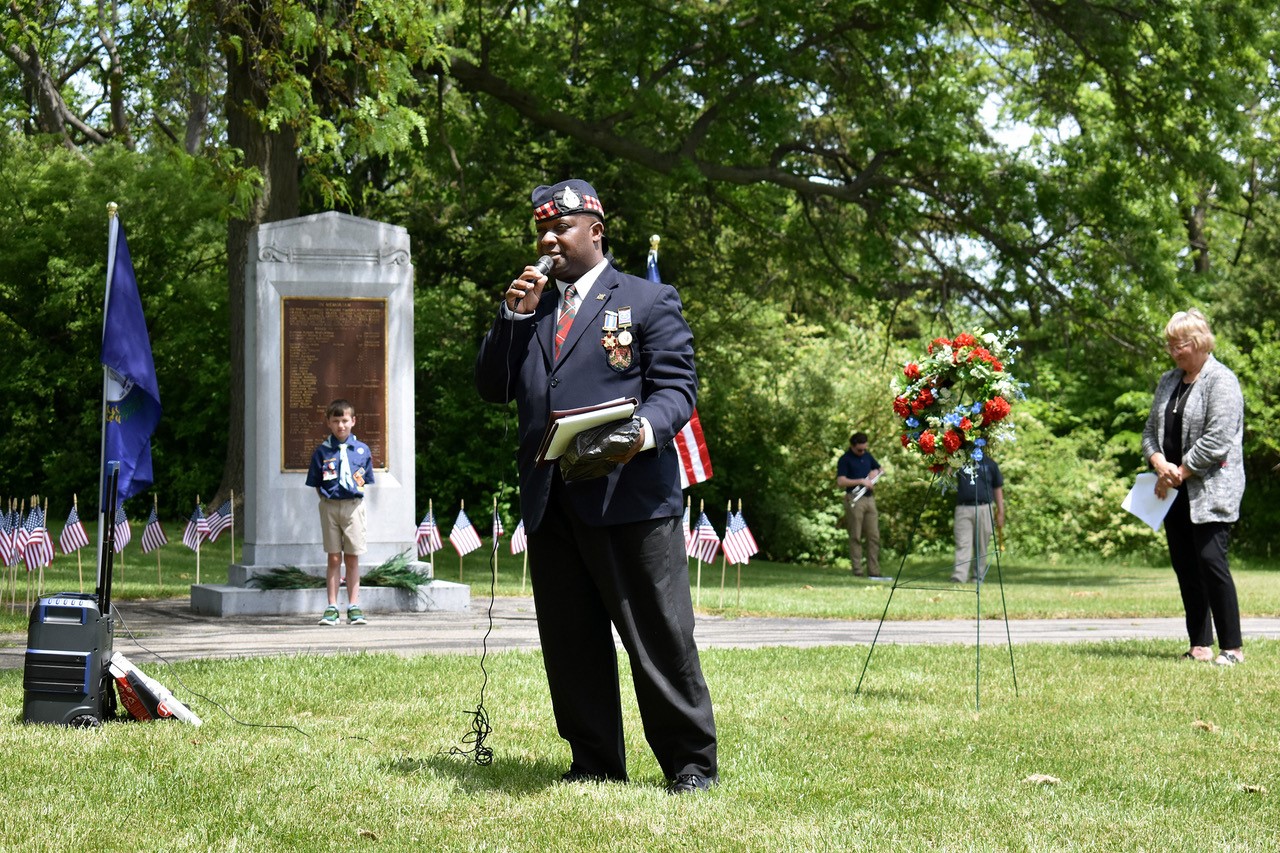 man giving speech