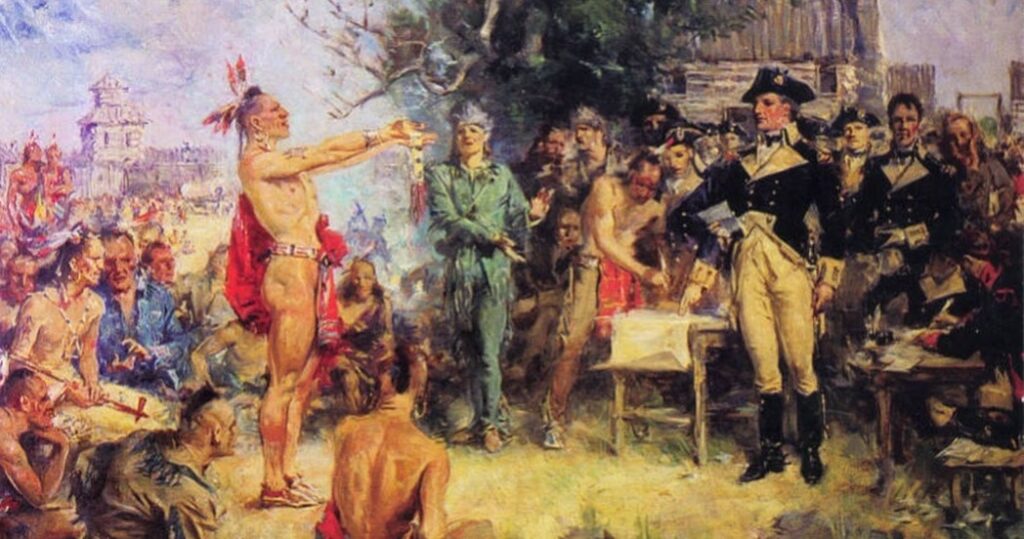 painting of the treaty of greenville
